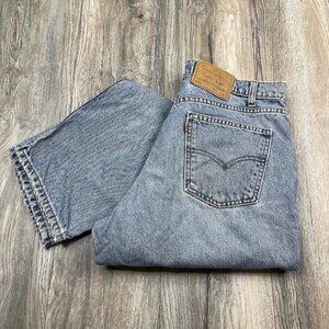 VIntage Levi's 550 Orange Tab Denim Jean Size 36 X 30 Blue Medium Wash